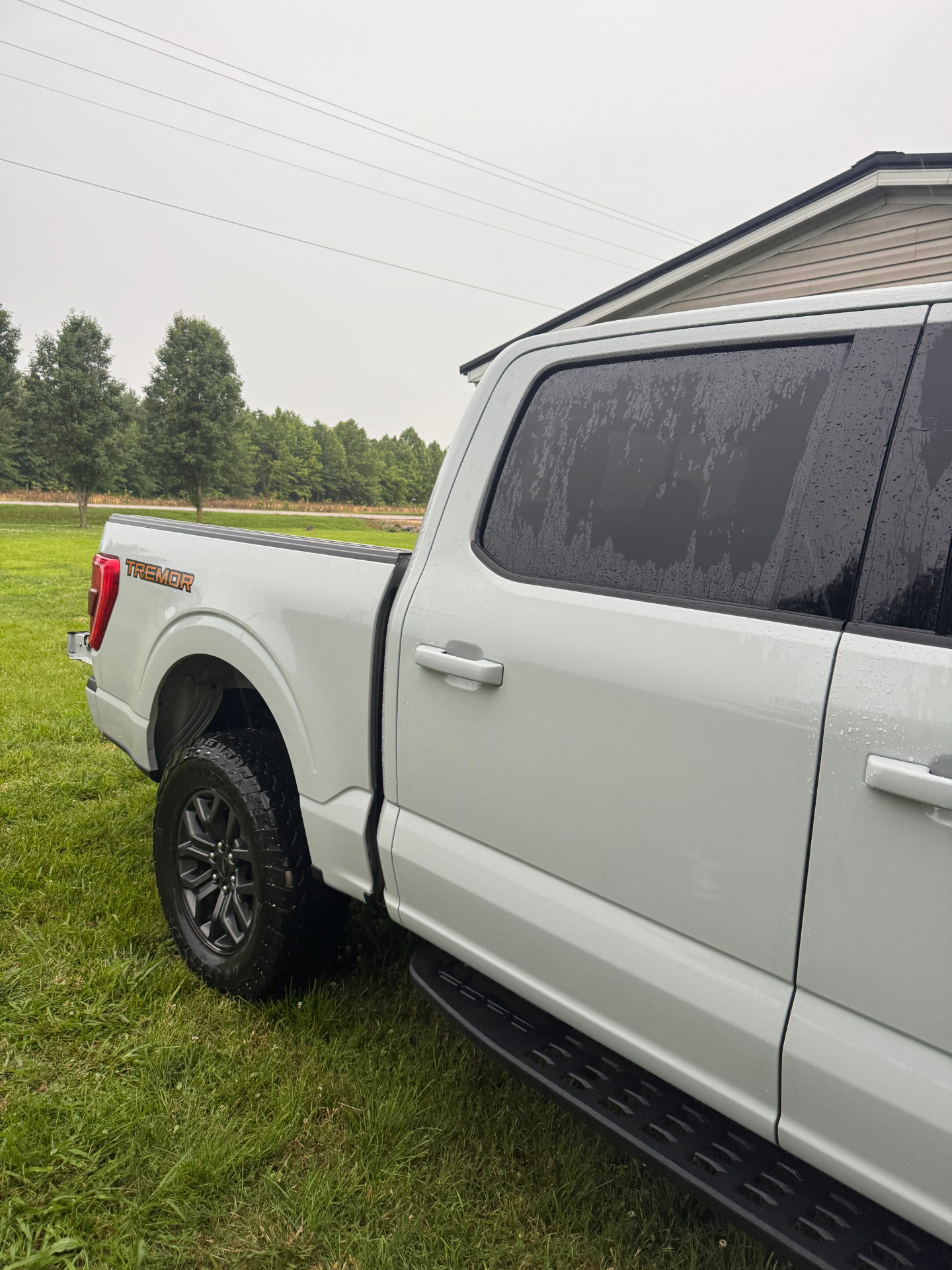 White Ford truck exterior after detailing