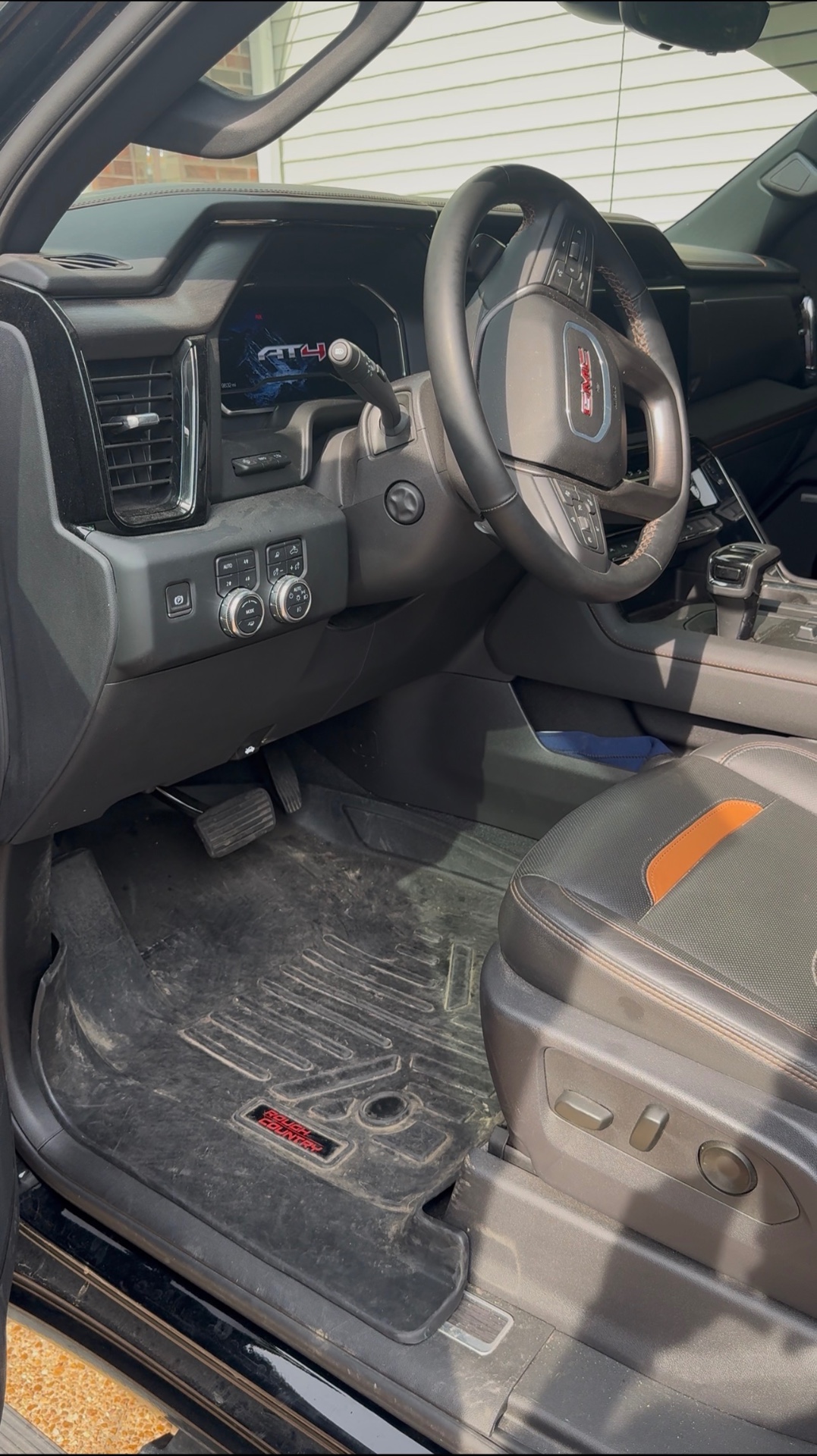 GMC truck interior before detailing